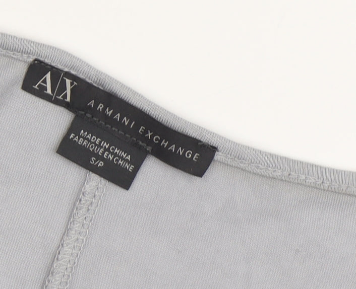 Armani Exchange Women's Grey Striped T-Shirt S