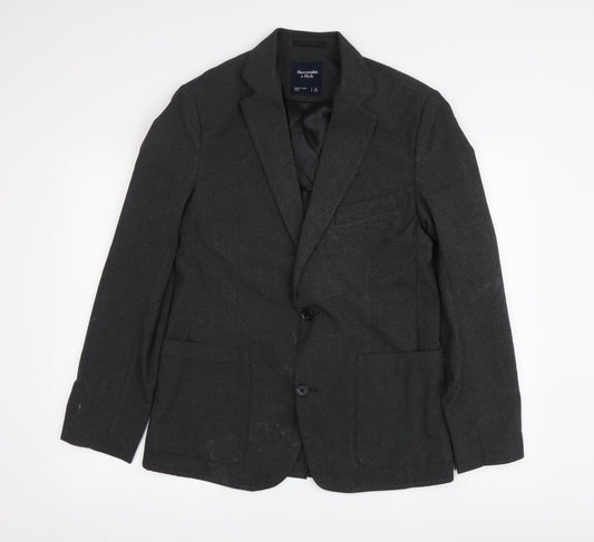 Abercrombie & Fitch Men's Grey Blazer, Size S, Regular Fit
