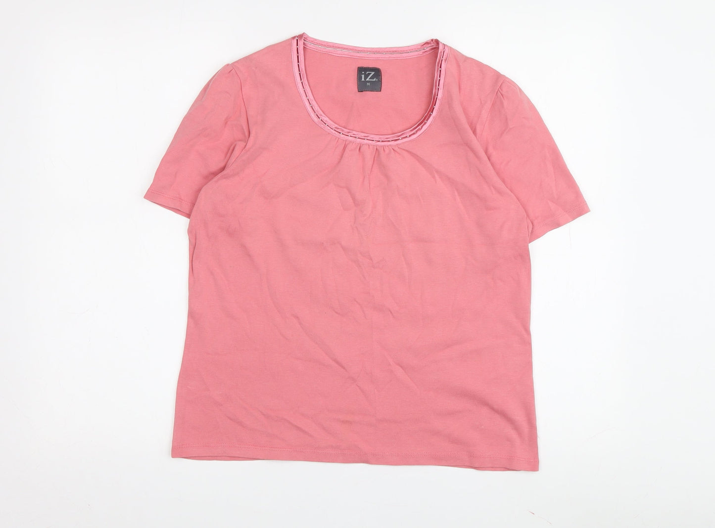 iZ Women's Pink M T-Shirt, Short Sleeve, Summer