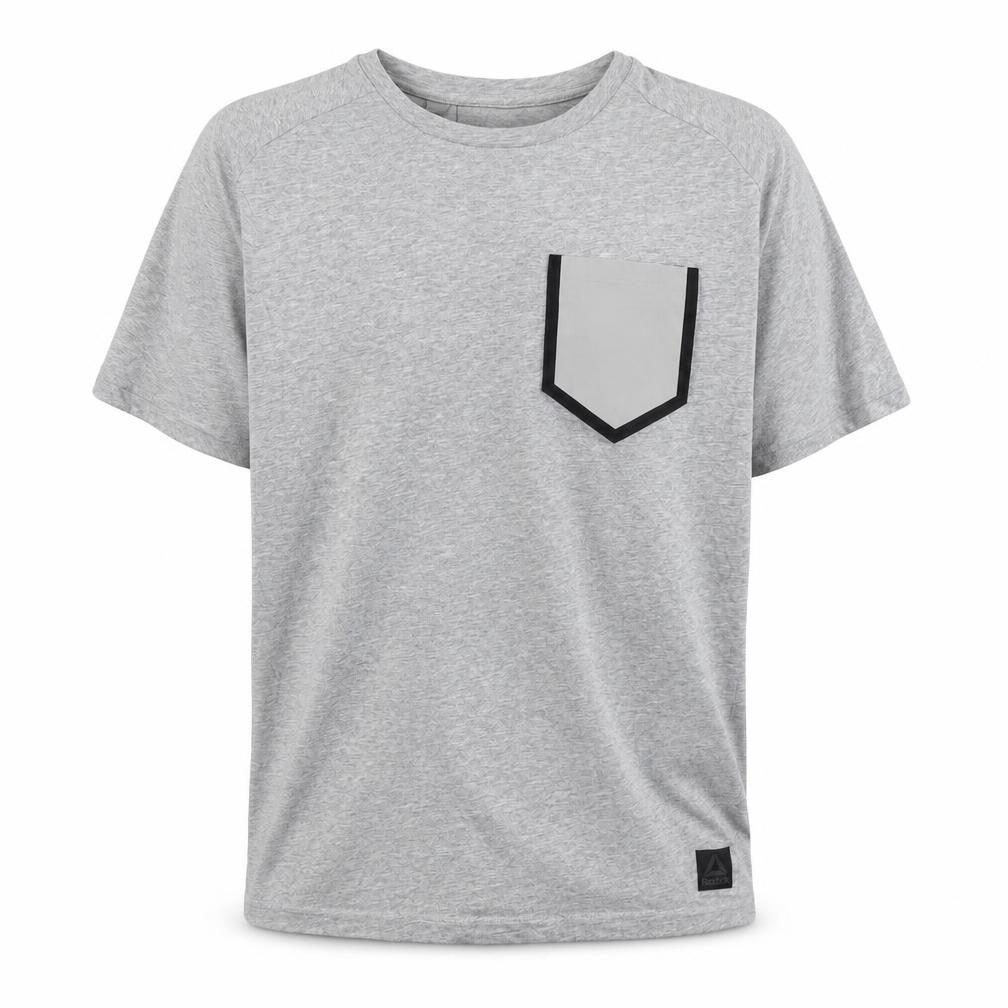 Mens UK Size M Reebok Grey  Cotton Blend T-Shirt