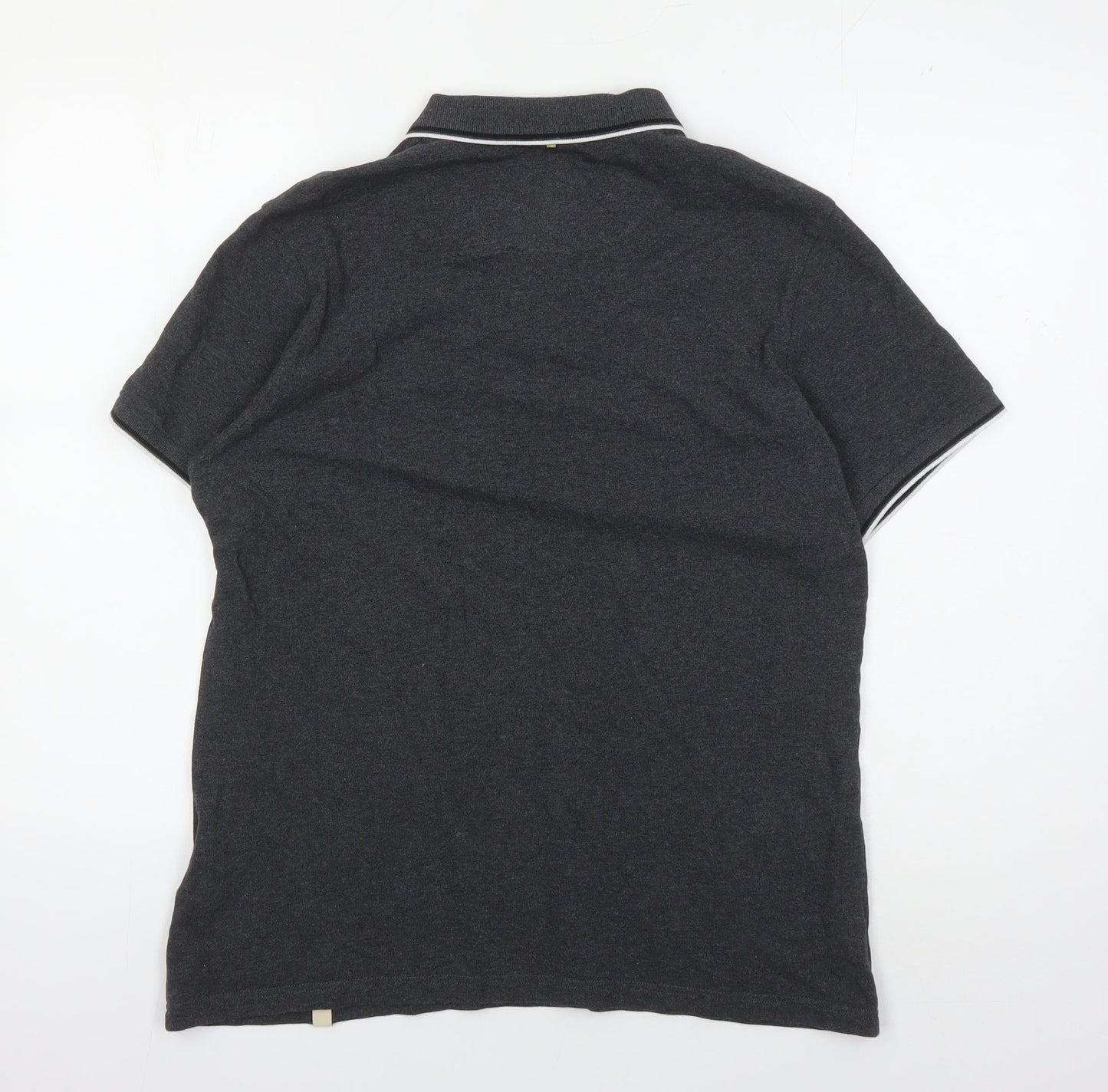 Over The Green Men's Black Polo Shirt Size S