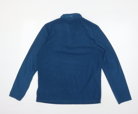 Mountain Warehouse Men's Blue XS 1/4 Zip Fleece Sweatshirt