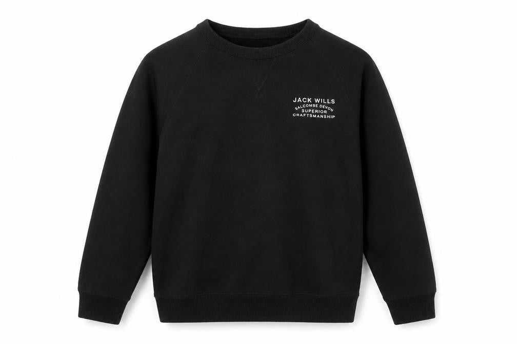 Mens UK S Regular Jack Wills Black Pullover Sweatshirt