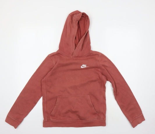 Nike Women's Red Hoodie, Large, Cotton Blend