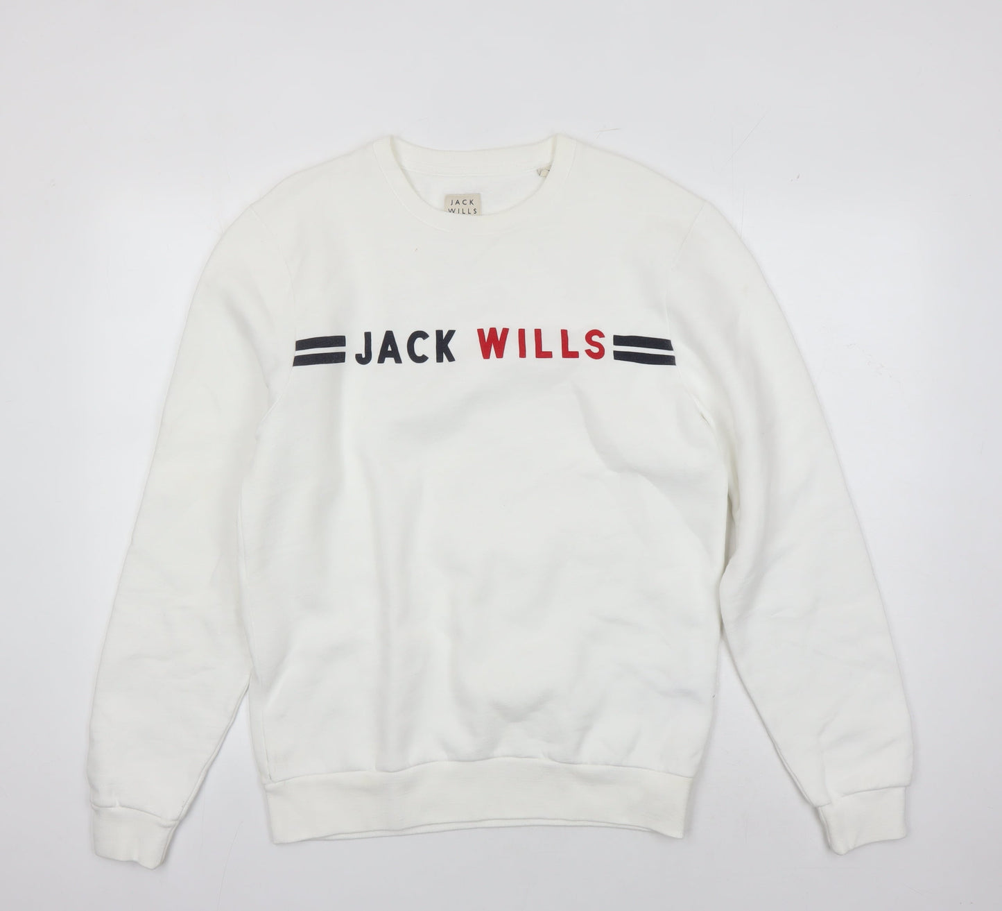 Jack Wills Men's M White Pullover Sweatshirt Logo