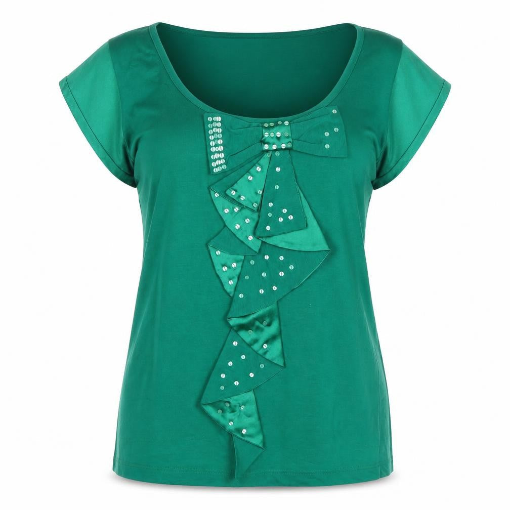 Marks and Spencer Women's Green Scoop Neck Top Size 14