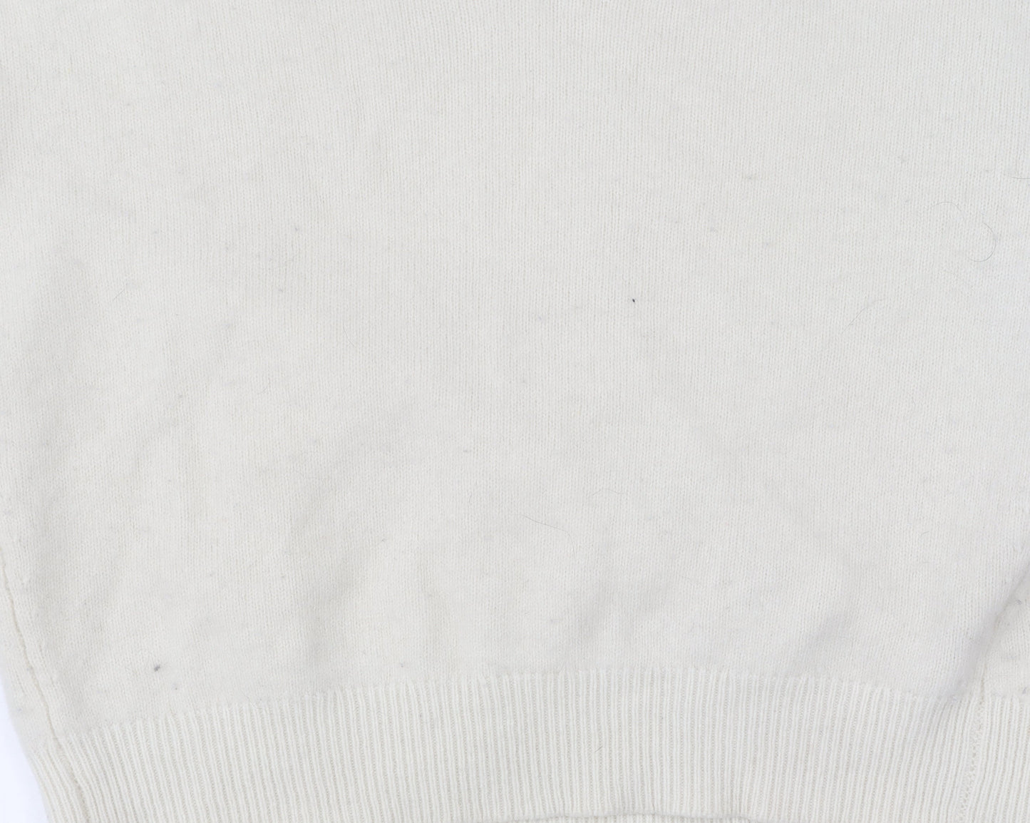 Sweaty Betty Women's White V-Neck Knit Pullover Jumper XS