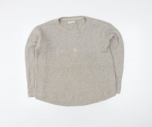 Fat Face Women's Grey Pullover Jumper Size 12
