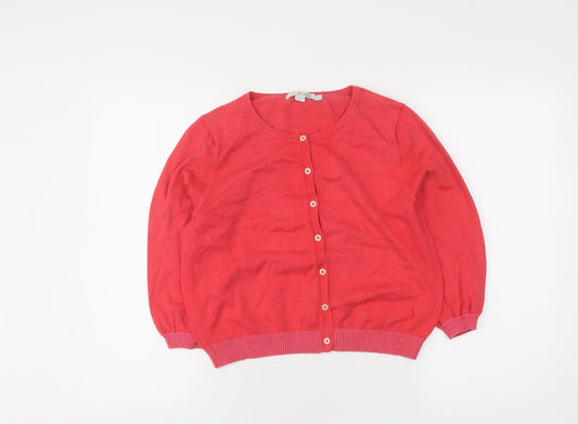 Boden Girls Red Cardigan UK Size 16 Cotton Blend
