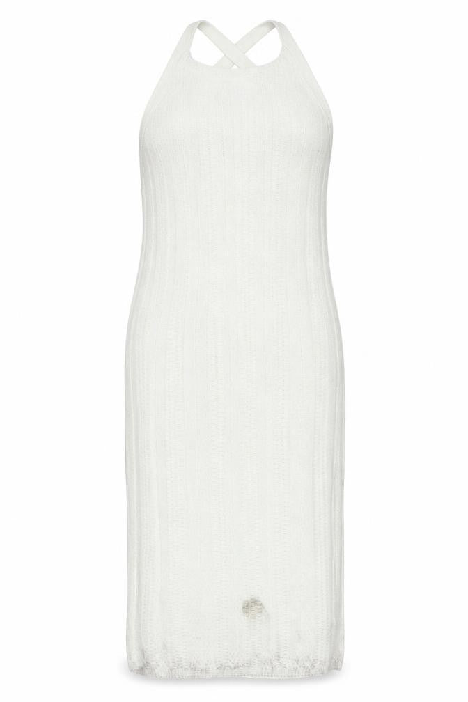 Marks and Spencer Ivory Knit Dress, Size 20, Sleeveless