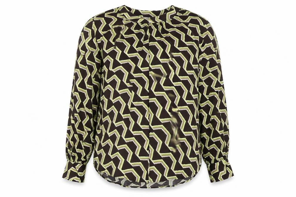 Marks and Spencer Women's Brown Geometric Blouse Size 12