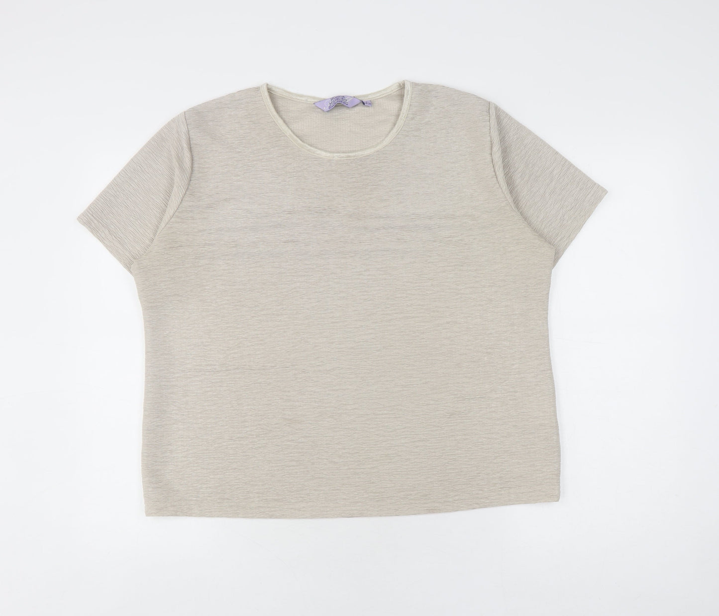 Honor Millburn Women's Beige Round Neck T-Shirt L