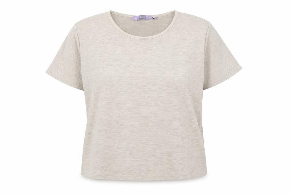 Honor Millburn Women's Beige Round Neck T-Shirt L