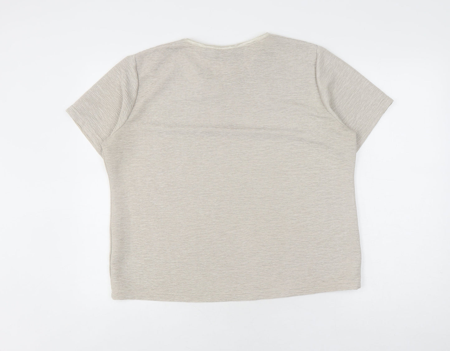 Honor Millburn Women's Beige Round Neck T-Shirt L