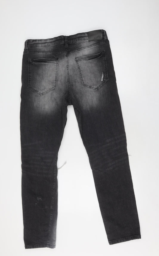 Firetrap Men's Black Tapered Jeans Size 34