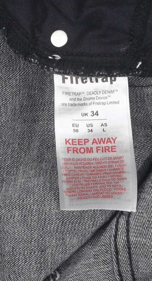 Firetrap Men's Black Tapered Jeans Size 34