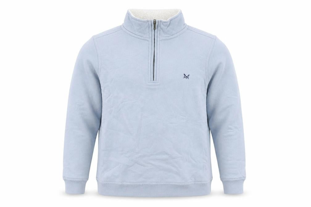 Crew Clothing Blue 1/4 Zip Sweatshirt Size 10