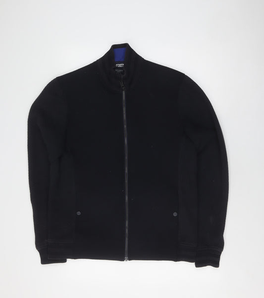 Ted Baker Men's Black Bomber Jacket Size L, Casual Zip-Up