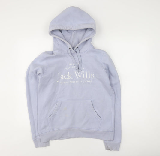 Jack Wills Women's Blue Pullover Hoodie Size 10