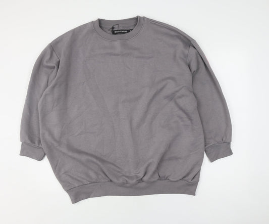Missyempire Women's Grey Pullover Sweatshirt Size 10