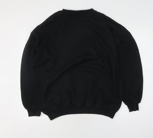Damart Unisex Black Pullover Sweatshirt L Classic