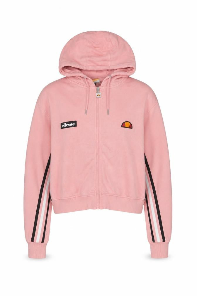 Womens UK 10 Regular ellesse Pink Full Zip Hoodie