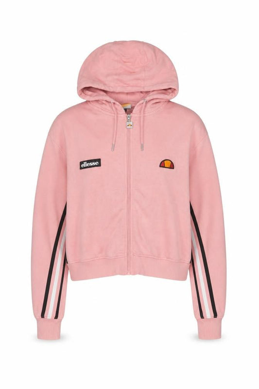 Womens UK 10 Regular ellesse Pink Full Zip Hoodie