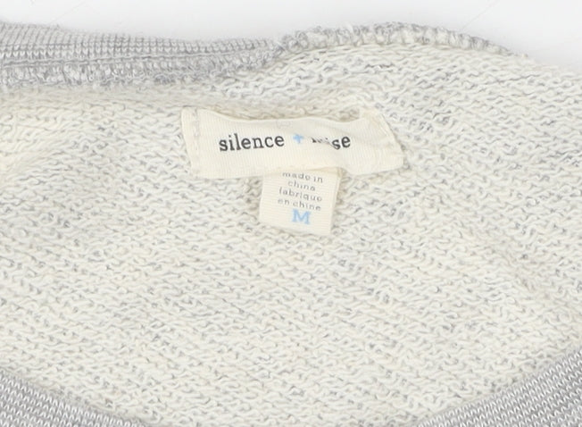 Silence + Noise Women's Grey Sequin Pullover Jumper M