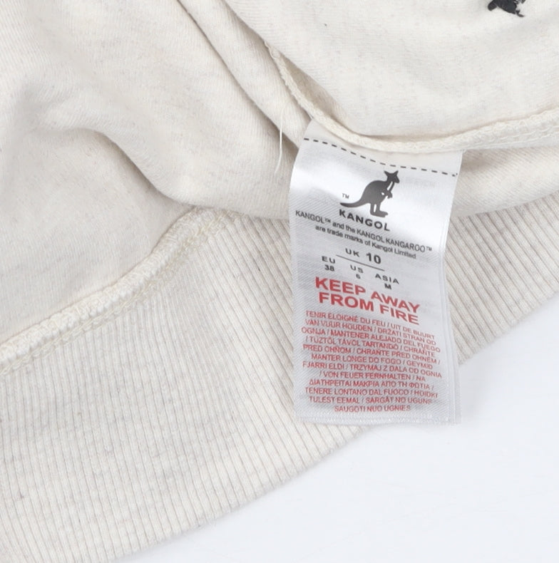 Kangol Women's Beige Hoodie, Size 10, Casual Pullover