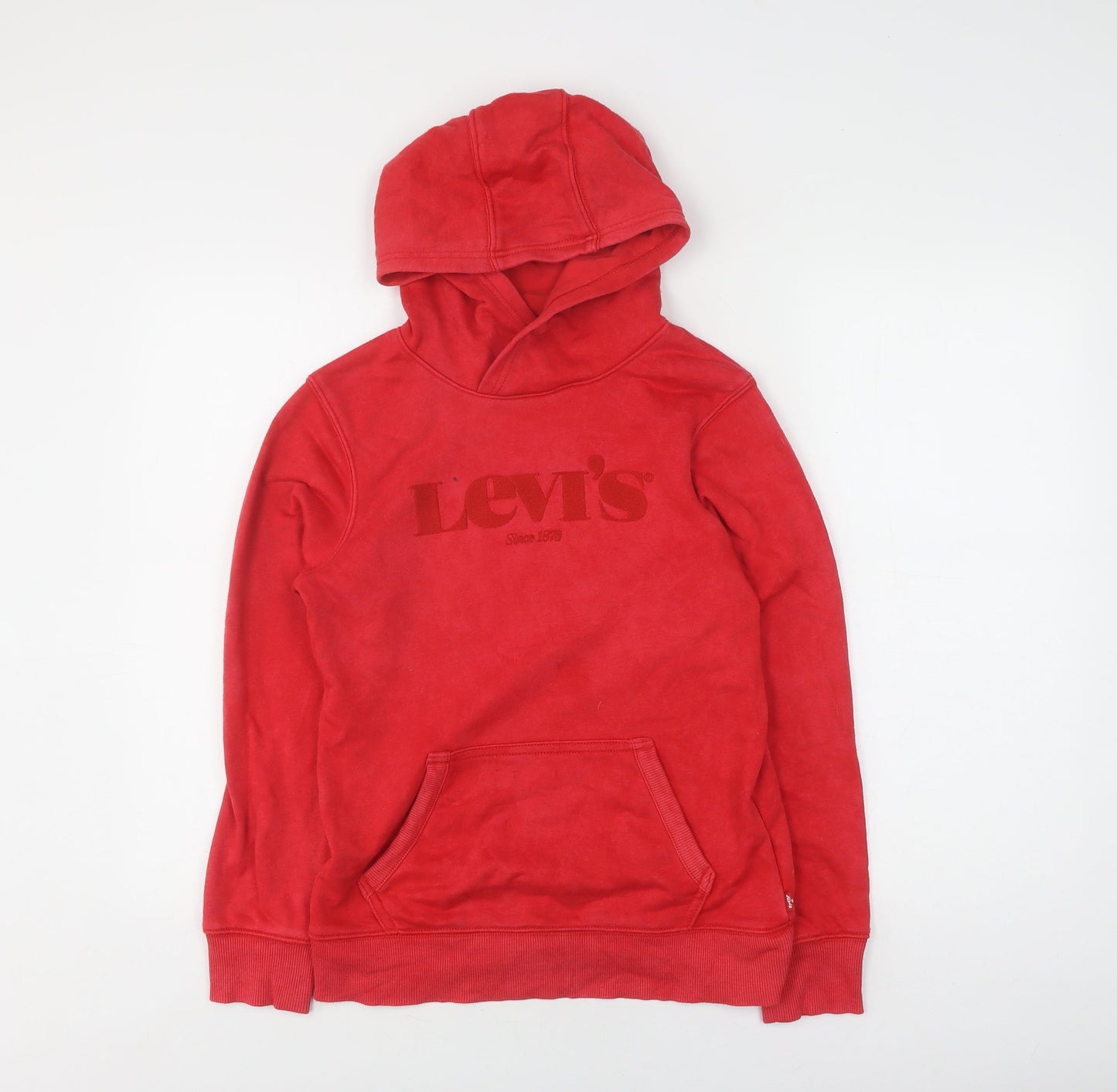 Levi's Red Pullover Hoodie Unisex Adult 164 with Logo