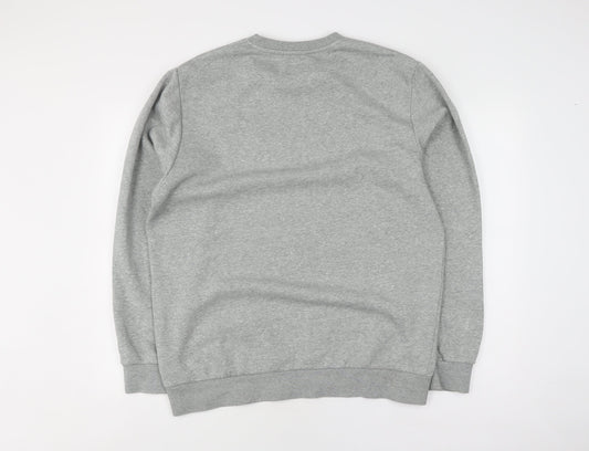 Converse Men's Grey Pullover Sweatshirt, L, Logo
