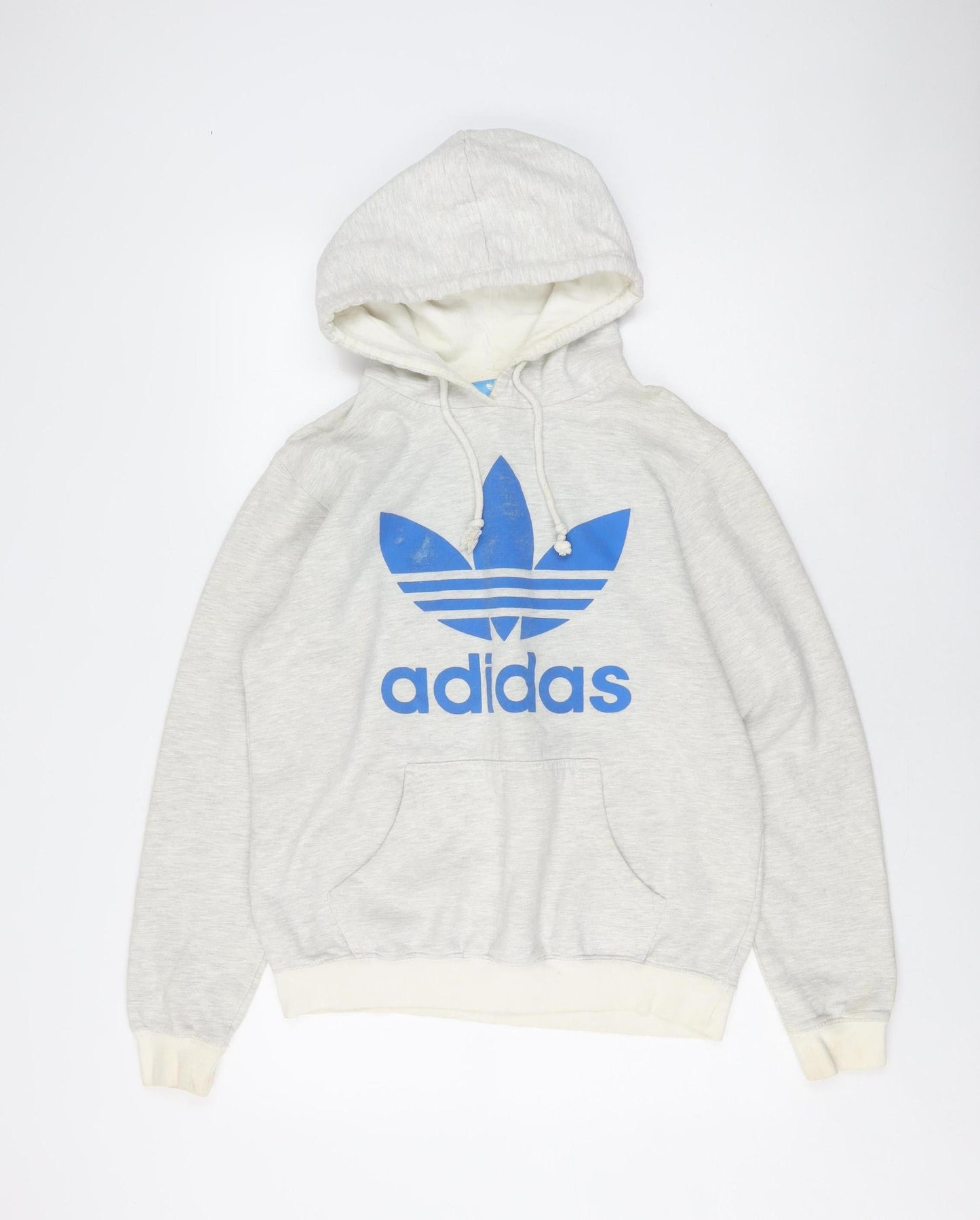 Adidas Men’s White Pullover Hoodie M Logo Graphic