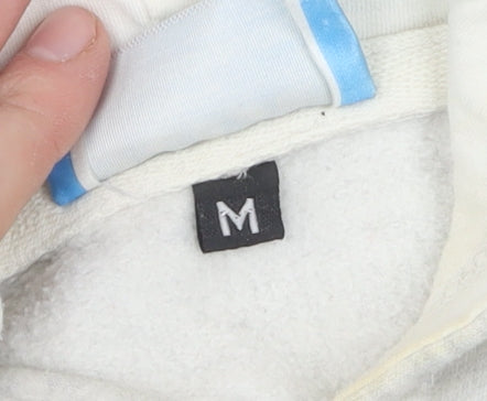 Adidas Men’s White Pullover Hoodie M Logo Graphic