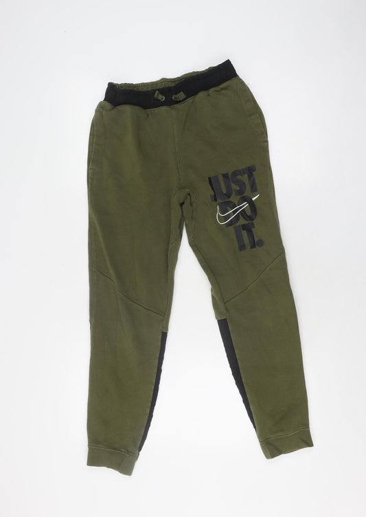 Nike Teens Green Jogger Trousers L with Pockets