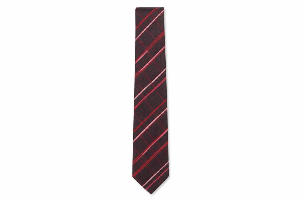 Austin Reed Men's Red Plaid Silk Tie