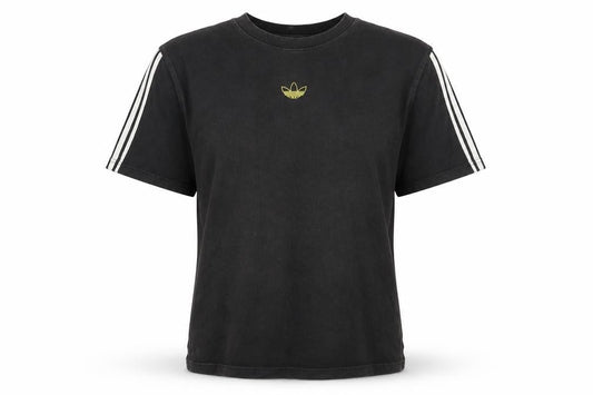 Unisex Adultss UK Size S adidas Black 100% Cotton T-Shirt