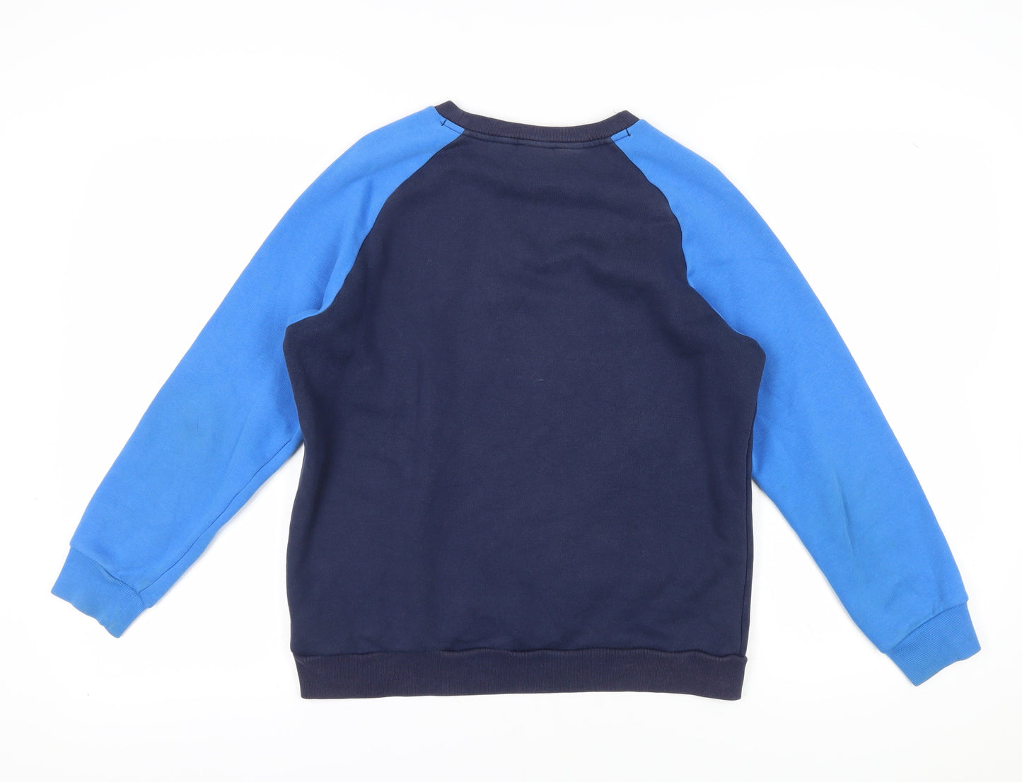 Adidas Boys Blue Sweatshirt 13-14Y Pullover Logo
