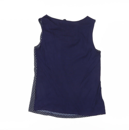 Laura Ashley Women’s Blue Polka Dot Blouse Size 8