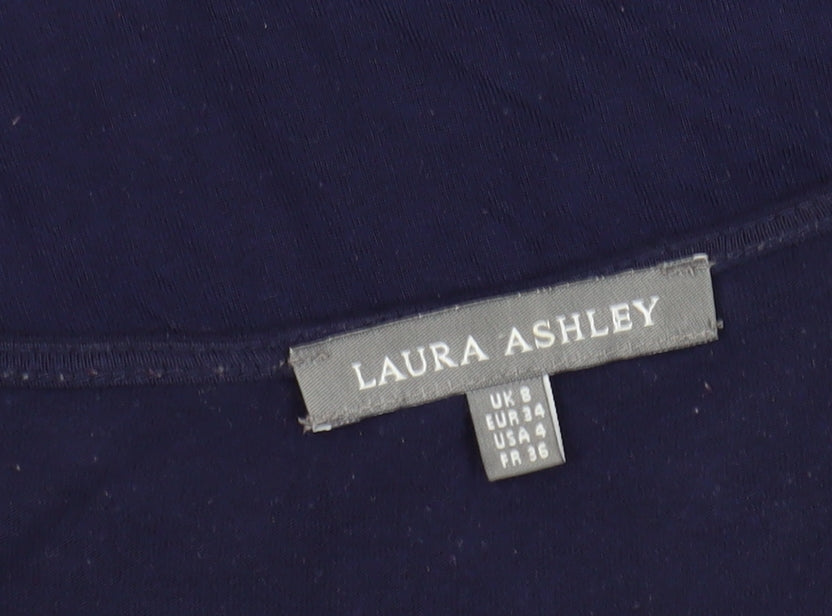Laura Ashley Women’s Blue Polka Dot Blouse Size 8