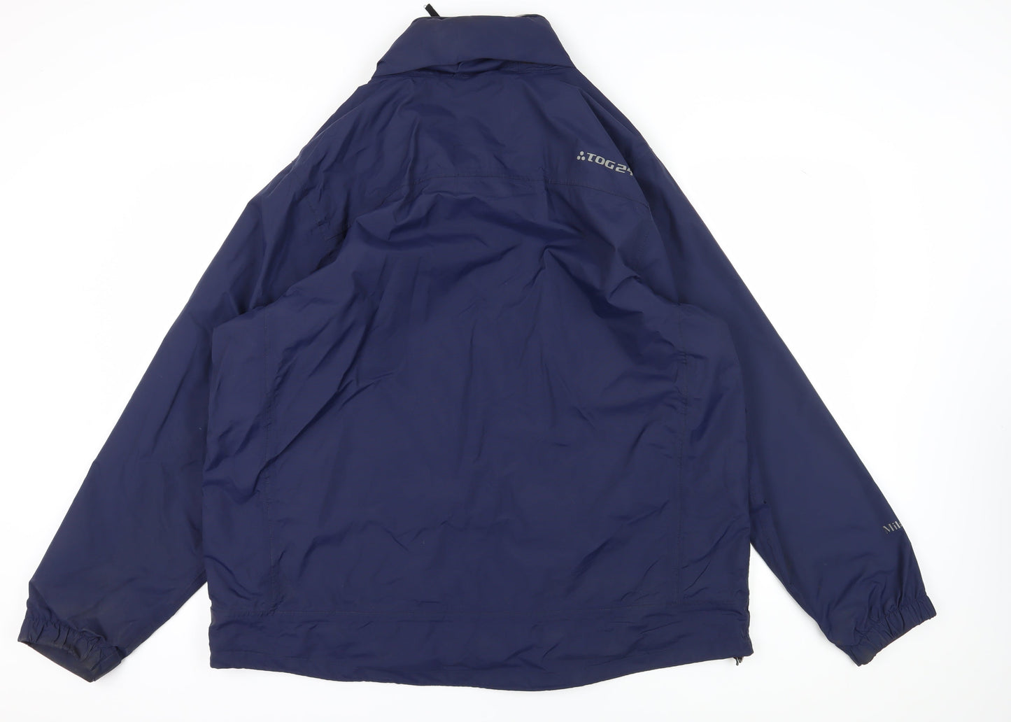 TOG24 Men's Blue Windbreaker 2XL Nylon Hooded Jacket