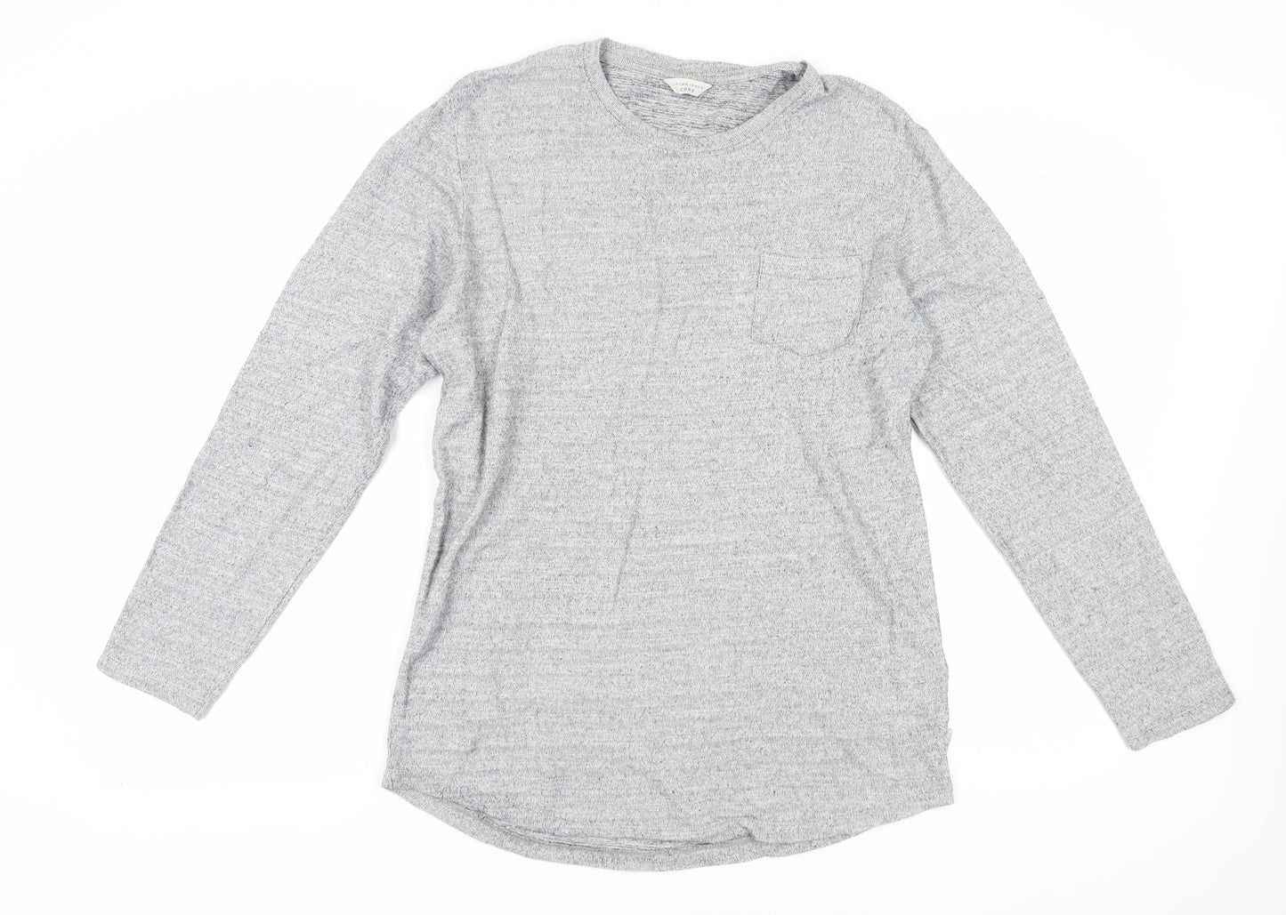 Jack & Jones Men's Grey Long Sleeve T-Shirt, Size L
