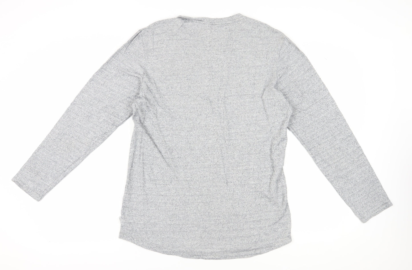 Jack & Jones Men's Grey Long Sleeve T-Shirt, Size L