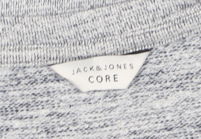 Jack & Jones Men's Grey Long Sleeve T-Shirt, Size L