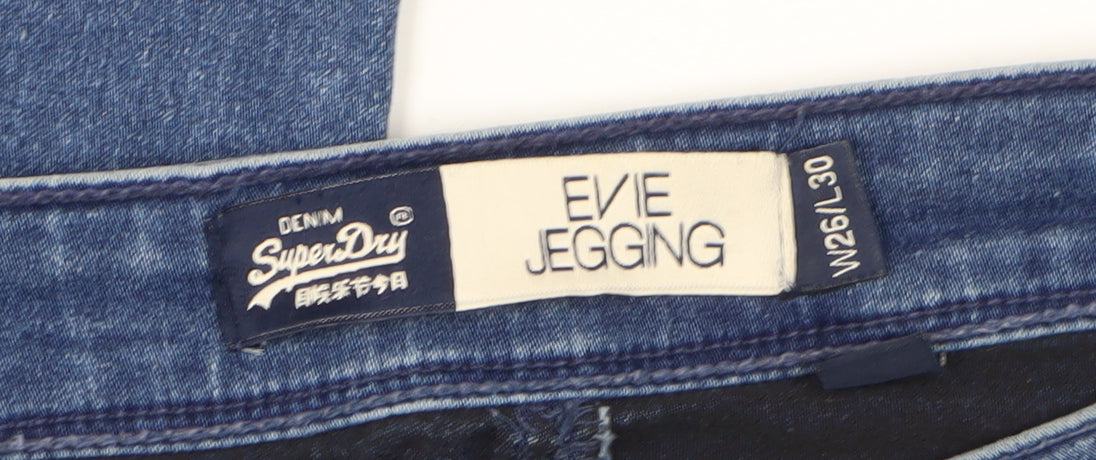 SuperDry Women's Blue Jegging Slim Fit Jeans Size L