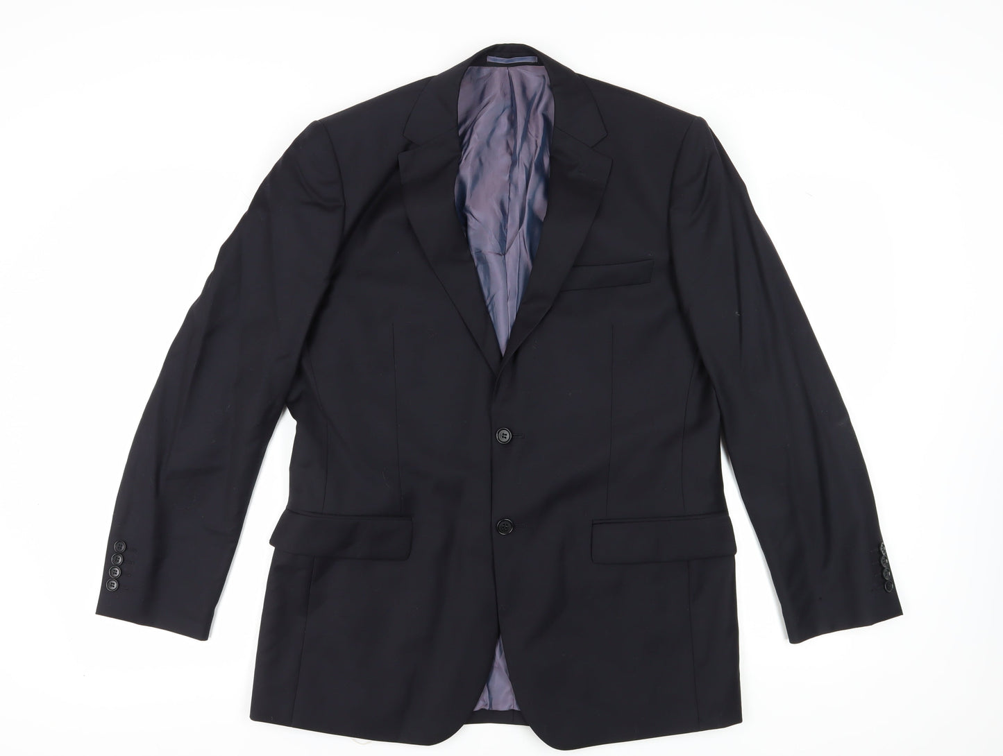 Pierre Cardin Men's Black Wool Blazer 38 REG Formal