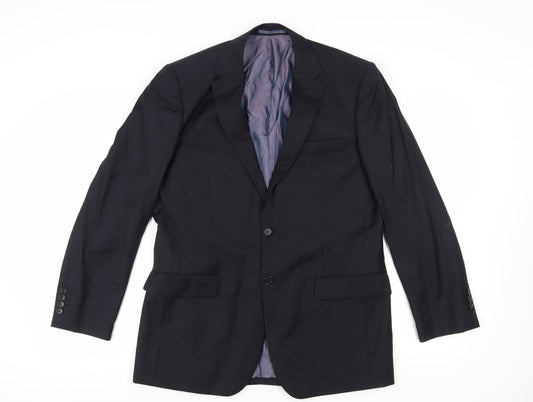 Pierre Cardin Men's Black Wool Blazer 38 REG Formal
