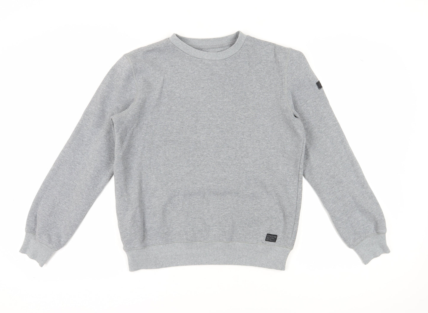 Firetrap Men's Grey Sweatshirt S Pullover Crew Neck
