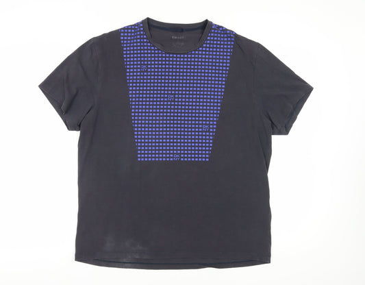 DKNY Black Unisex T-Shirt L Casual Short Sleeve Classic