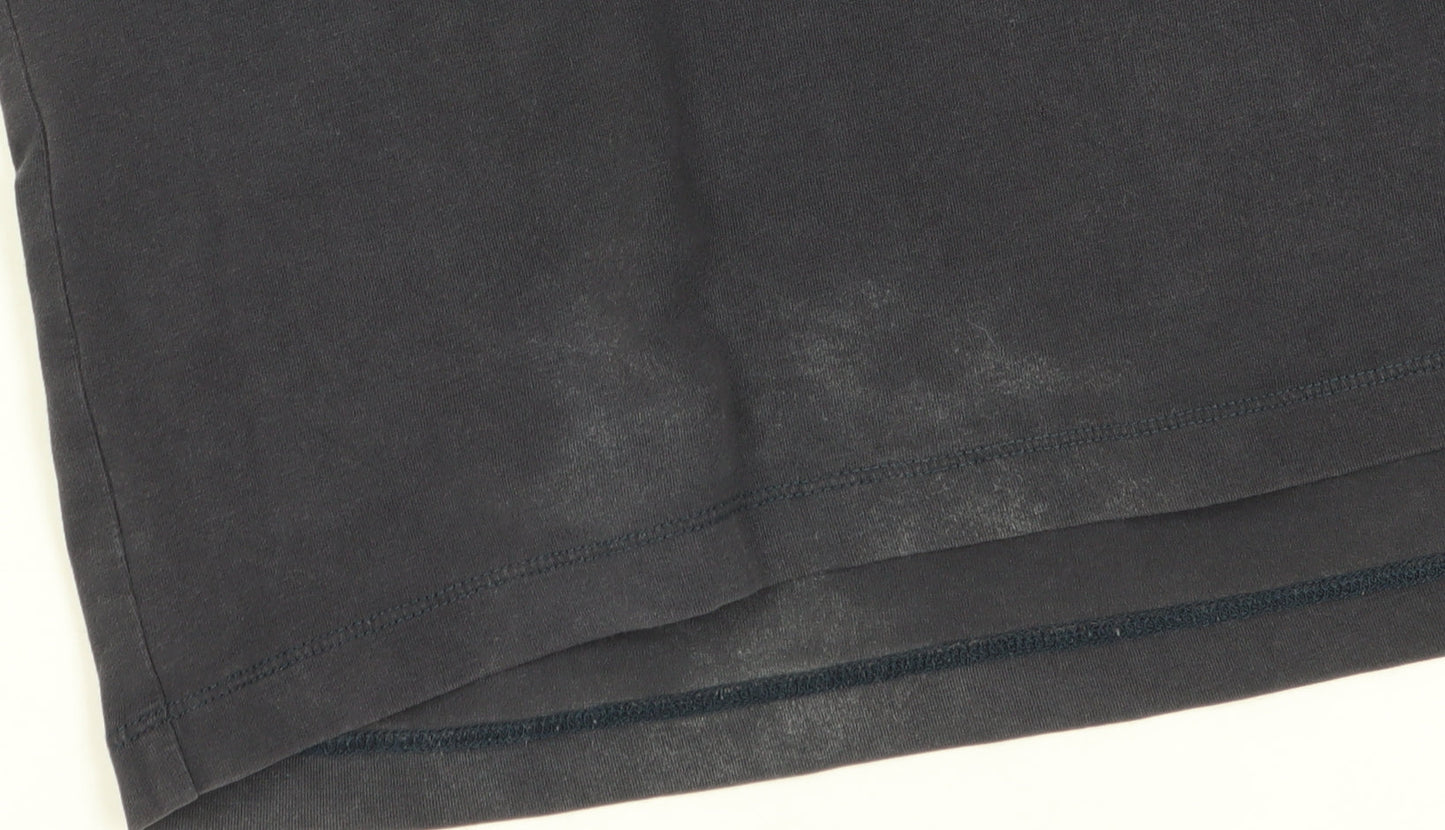 DKNY Black Unisex T-Shirt L Casual Short Sleeve Classic