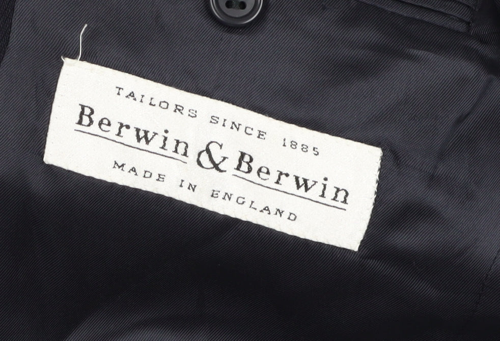 Berwin & Berwin Men's Blue Blazer 38S, Formal Design